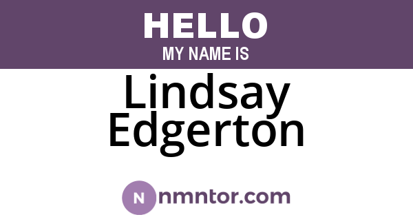 Lindsay Edgerton