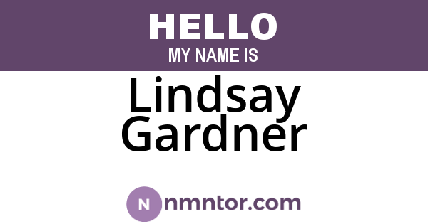 Lindsay Gardner