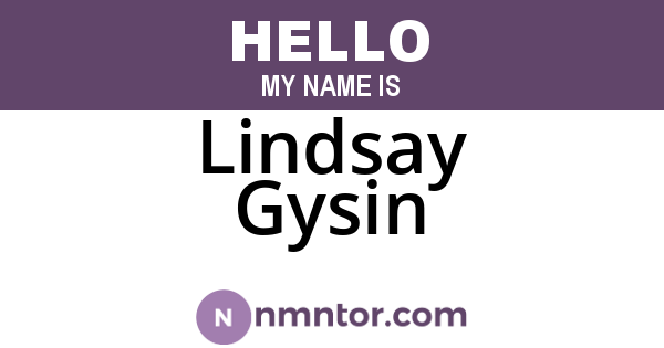Lindsay Gysin