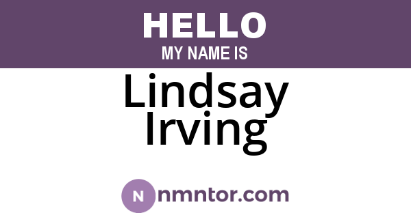 Lindsay Irving