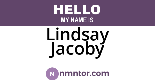 Lindsay Jacoby