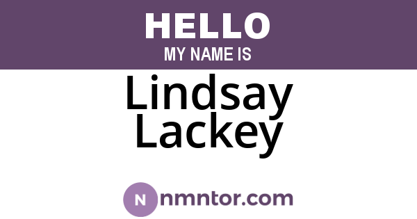 Lindsay Lackey