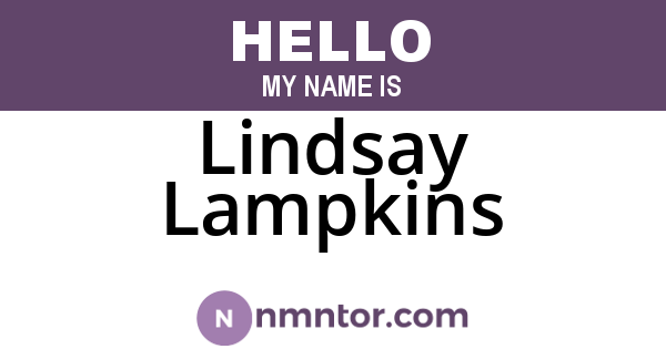 Lindsay Lampkins