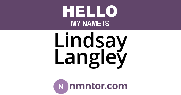 Lindsay Langley