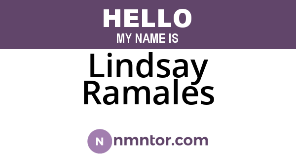 Lindsay Ramales