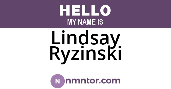 Lindsay Ryzinski