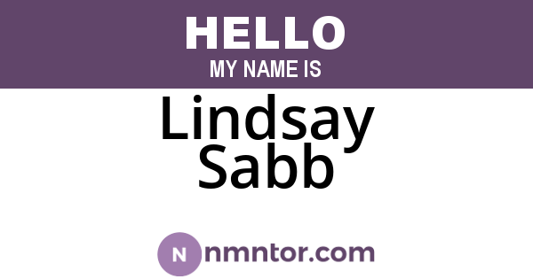 Lindsay Sabb