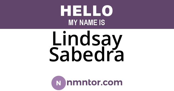 Lindsay Sabedra