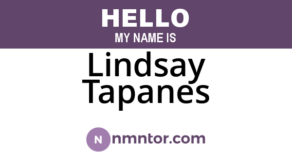 Lindsay Tapanes