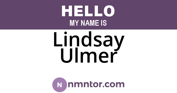 Lindsay Ulmer