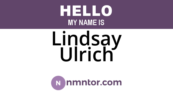 Lindsay Ulrich