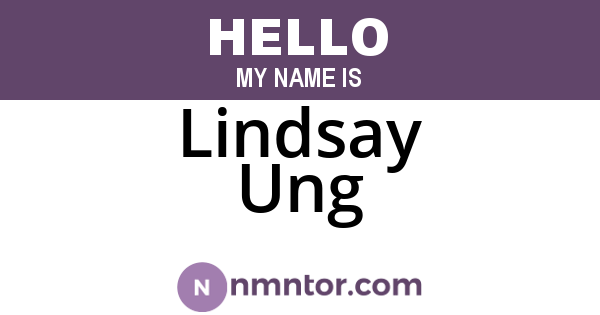 Lindsay Ung