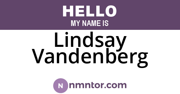 Lindsay Vandenberg