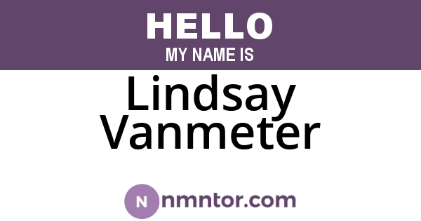 Lindsay Vanmeter