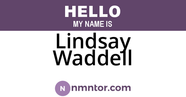 Lindsay Waddell