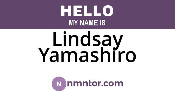 Lindsay Yamashiro