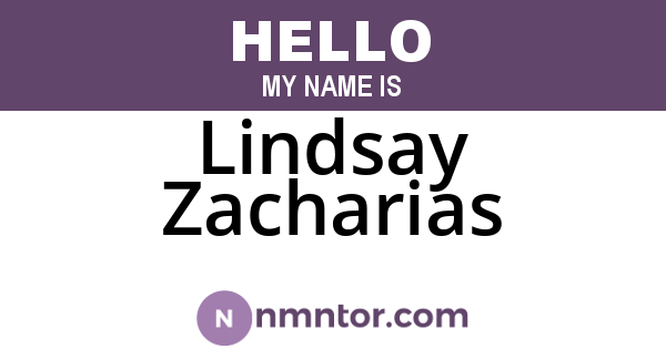 Lindsay Zacharias