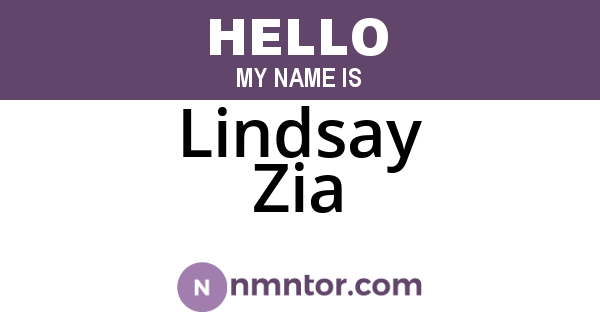 Lindsay Zia