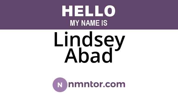 Lindsey Abad