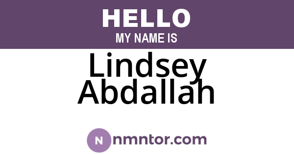 Lindsey Abdallah