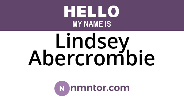 Lindsey Abercrombie