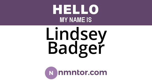 Lindsey Badger