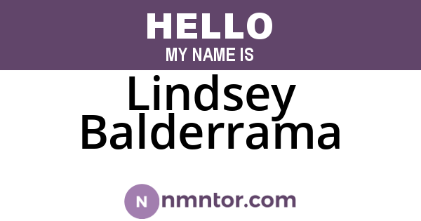 Lindsey Balderrama