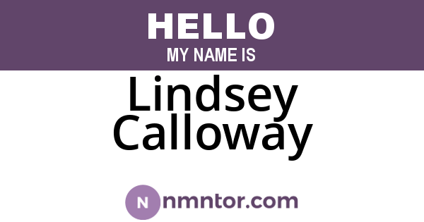 Lindsey Calloway