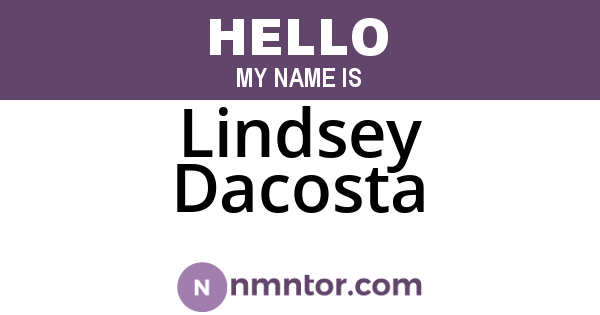 Lindsey Dacosta