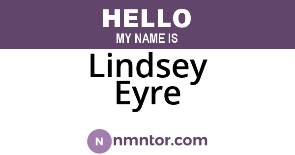 Lindsey Eyre