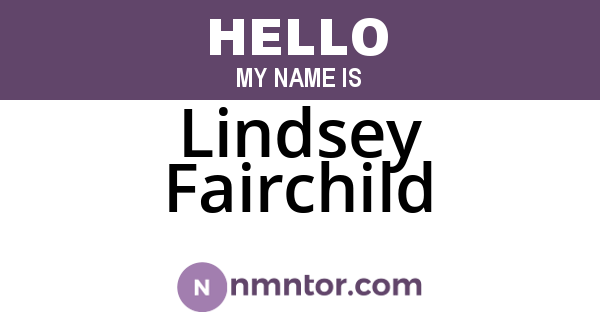 Lindsey Fairchild