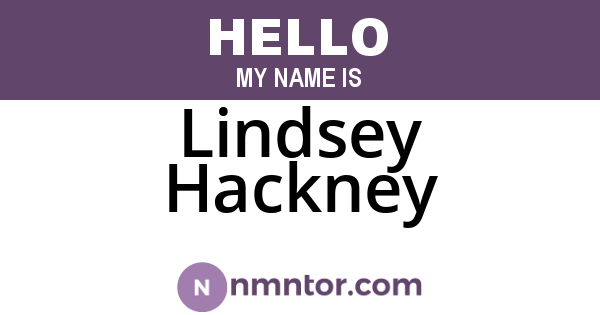 Lindsey Hackney