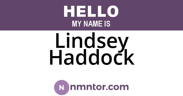 Lindsey Haddock