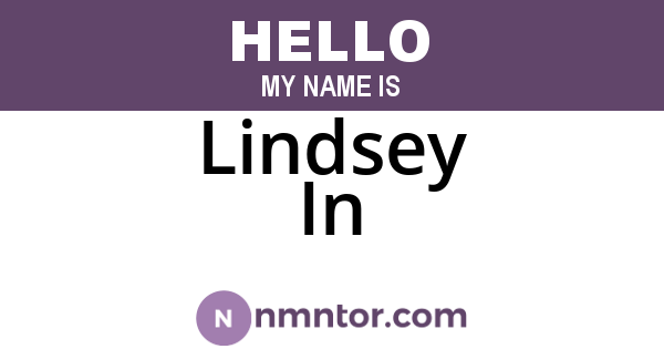 Lindsey In