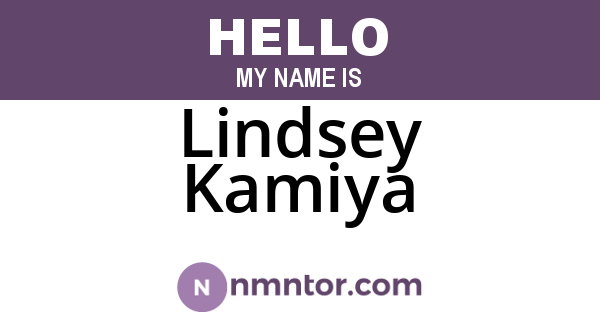 Lindsey Kamiya