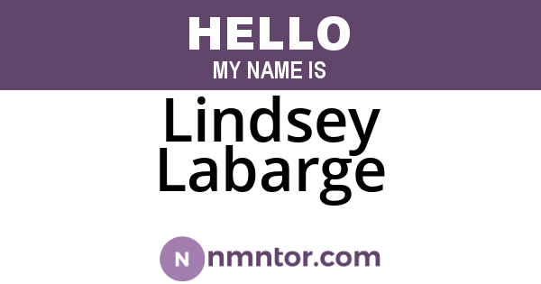 Lindsey Labarge