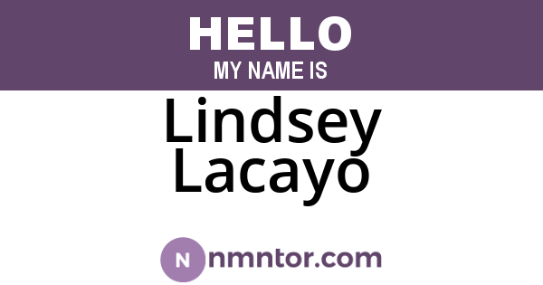 Lindsey Lacayo