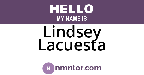 Lindsey Lacuesta