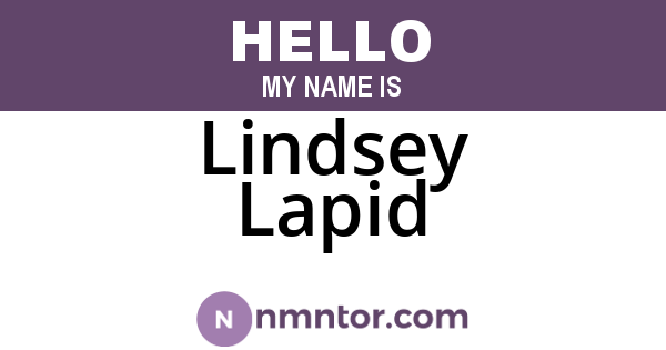 Lindsey Lapid