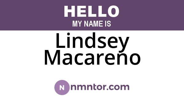 Lindsey Macareno