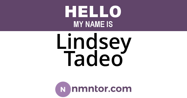 Lindsey Tadeo
