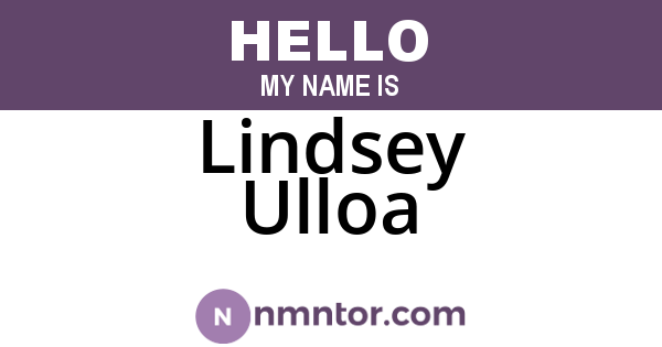 Lindsey Ulloa