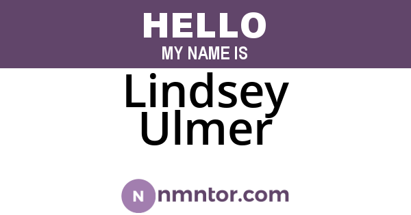 Lindsey Ulmer