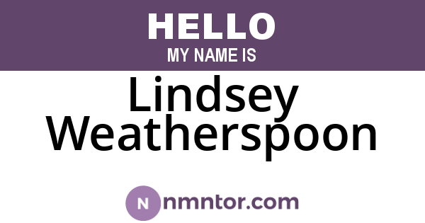 Lindsey Weatherspoon