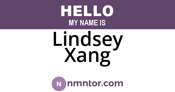 Lindsey Xang