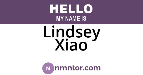 Lindsey Xiao
