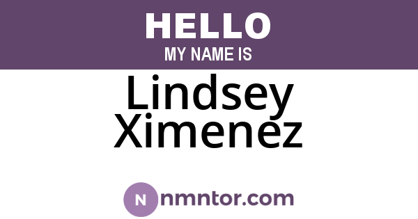Lindsey Ximenez