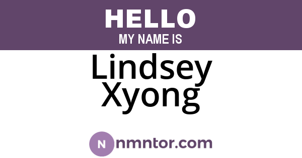 Lindsey Xyong