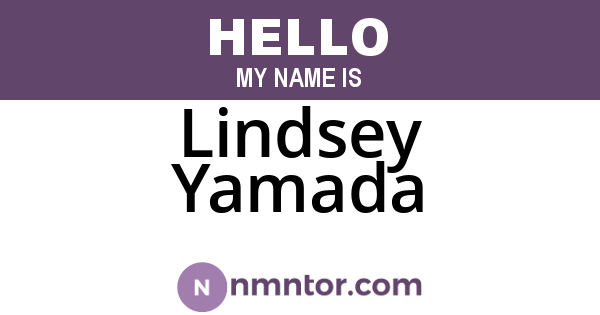 Lindsey Yamada