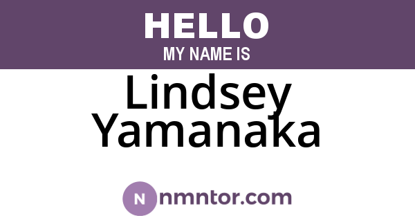 Lindsey Yamanaka